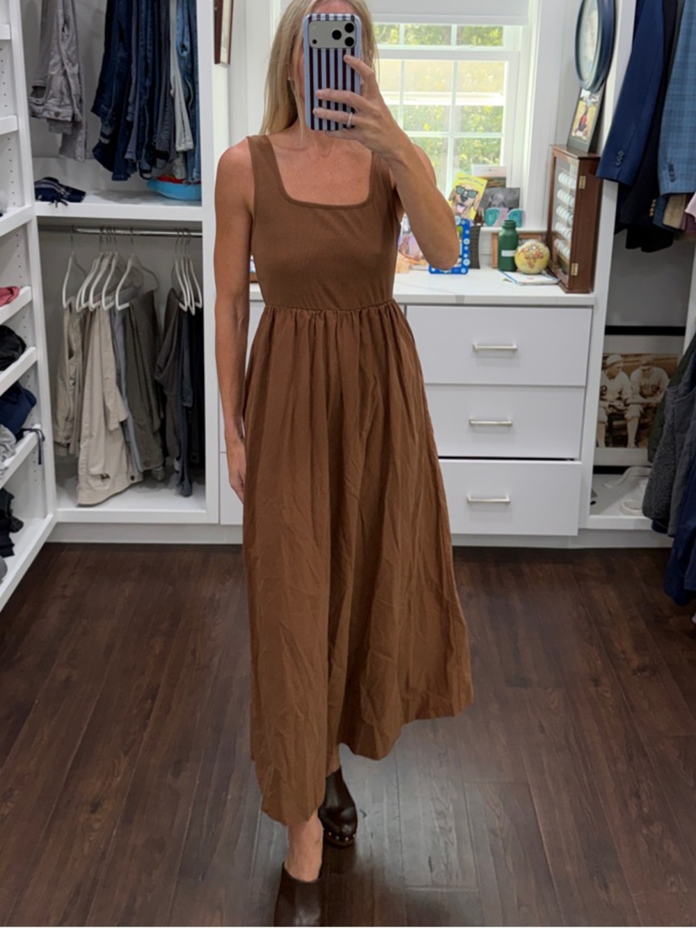 Amazon Brown Sleeveless Maxi Dress